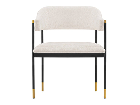 Lia Dining Armchair in Cream by Manhattan Comfort at Eve Furniture