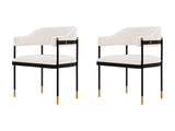 Lia Dining Armchair in Cream (Set of 2) by Manhattan Comfort at Eve Furniture