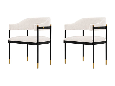 Lia Dining Armchair in Cream (Set of 2) by Manhattan Comfort at Eve Furniture