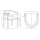 Lia Dining Armchair in Grey by Manhattan Comfort at Eve Furniture