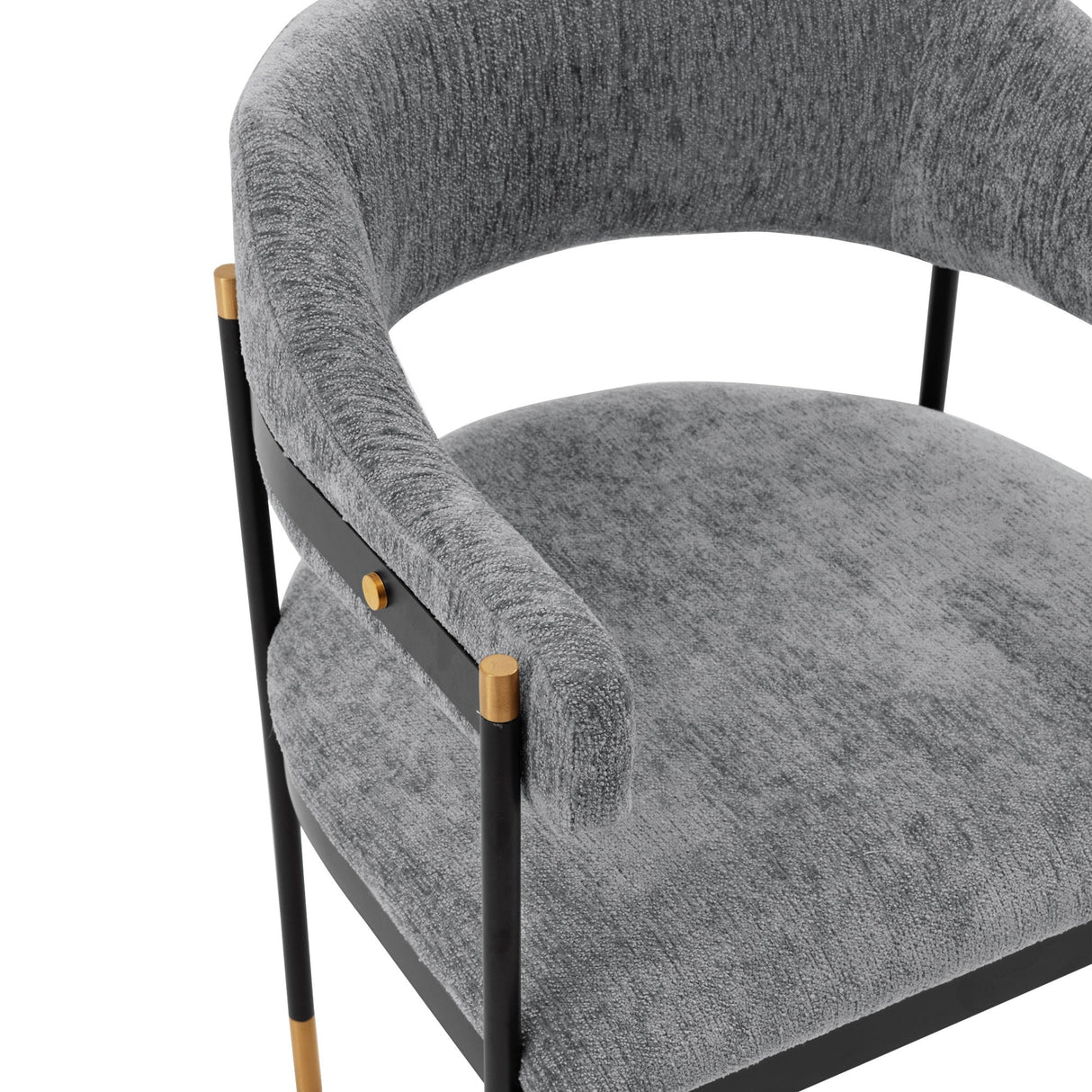 Lia Dining Armchair in Grey by Manhattan Comfort at Eve Furniture