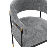 Lia Dining Armchair in Grey by Manhattan Comfort at Eve Furniture
