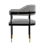 Lia Dining Armchair in Grey by Manhattan Comfort at Eve Furniture