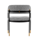 Lia Dining Armchair in Grey by Manhattan Comfort at Eve Furniture