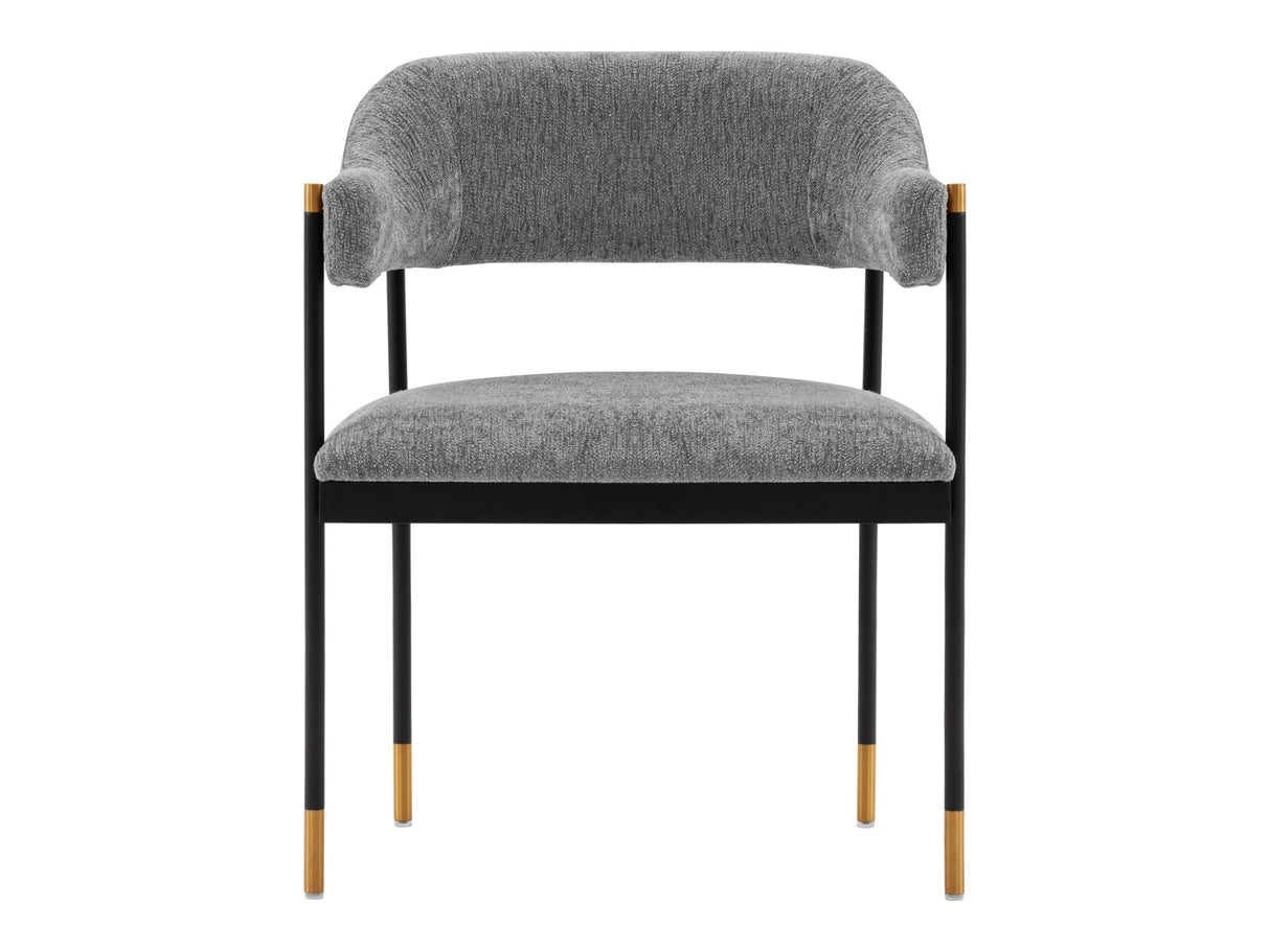 Lia Dining Armchair in Grey by Manhattan Comfort at Eve Furniture