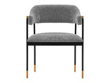 Lia Dining Armchair in Grey by Manhattan Comfort at Eve Furniture