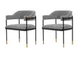 Lia Dining Armchair in Grey (set of 2) by Manhattan Comfort at Eve Furniture