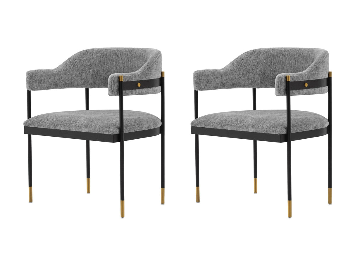 Lia Dining Armchair in Grey (set of 2) by Manhattan Comfort at Eve Furniture