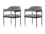 Lia Dining Armchair in Grey (set of 2) by Manhattan Comfort at Eve Furniture