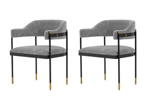 Lia Dining Armchair in Grey (set of 2) by Manhattan Comfort at Eve Furniture