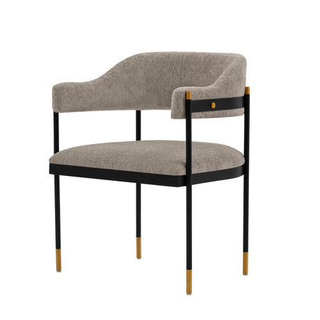 Lia Dining Armchair in Stone by Manhattan Comfort at Eve Furniture