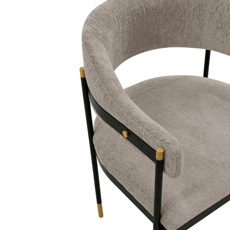 Lia Dining Armchair in Stone by Manhattan Comfort at Eve Furniture