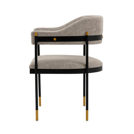 Lia Dining Armchair in Stone by Manhattan Comfort at Eve Furniture