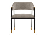 Lia Dining Armchair in Stone by Manhattan Comfort at Eve Furniture