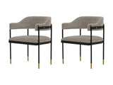 Lia Dining Armchair in Stone (set of 2) by Manhattan Comfort at Eve Furniture