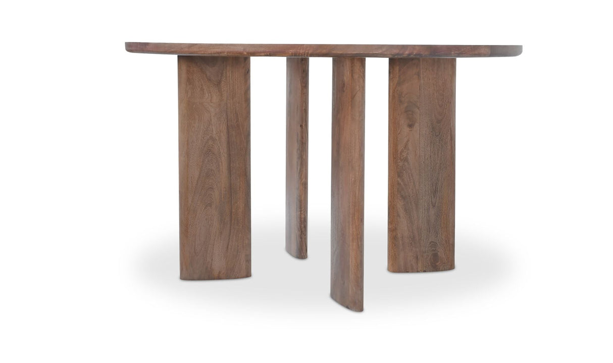 Lia Round Dining Table Dark Brown by Moe's Home at Eve Furniture