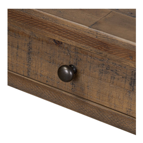 Liam Aged Brown Desk by MOES at Eve Furniture