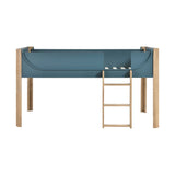 Liam Blue/Natural Twin Low Loft Bed by Homelegance at Eve Furniture