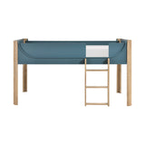Liam Blue/Natural Twin Low Loft Bed by Homelegance at Eve Furniture