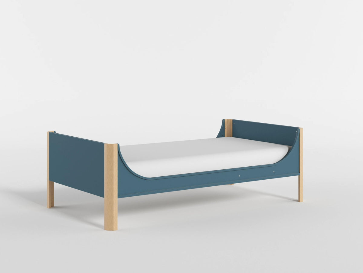 Liam Blue/Natural Twin Platform Bed by Homelegance at Eve Furniture