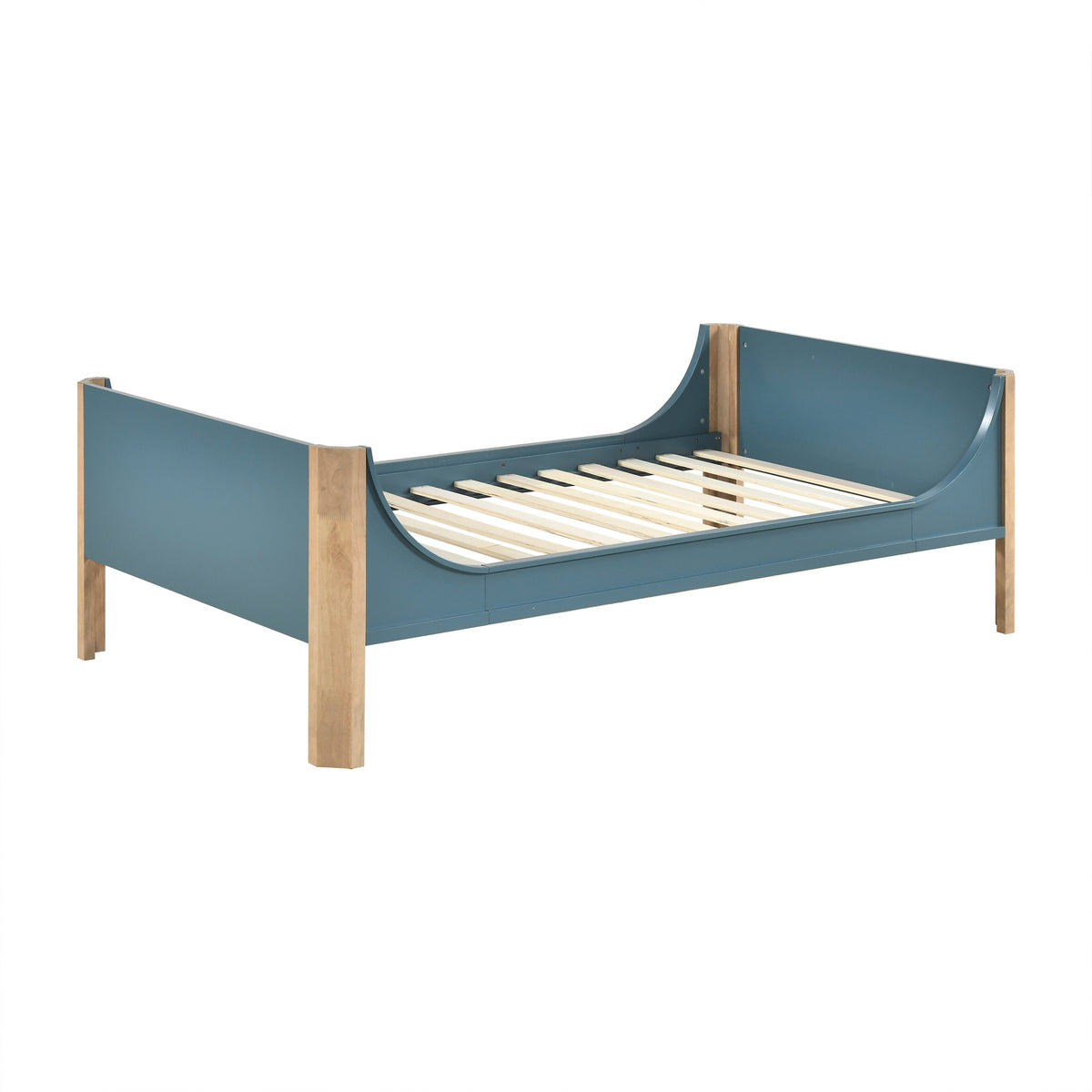 Liam Blue/Natural Twin Platform Bed by Homelegance at Eve Furniture