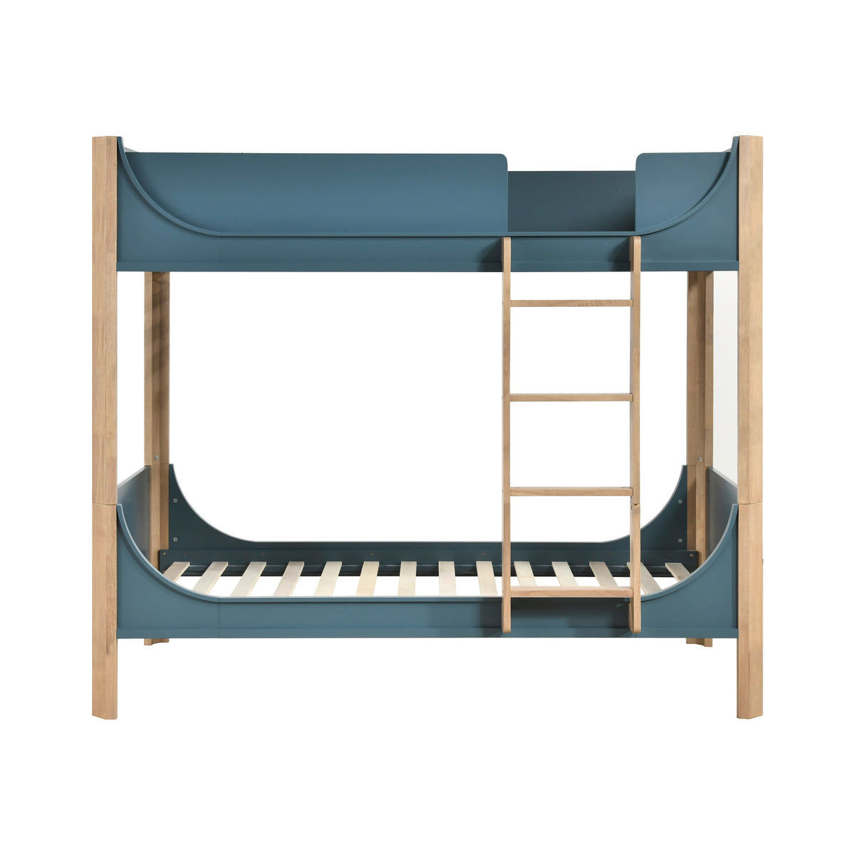 Liam Blue/Natural Twin/Twin Bunk Bed by Homelegance at Eve Furniture