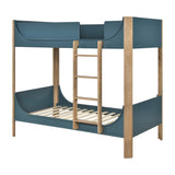 Liam Blue/Natural Twin/Twin Bunk Bed by Homelegance at Eve Furniture