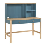 Liam Blue/Natural Writing Desk with Hutch by Homelegance at Eve Furniture