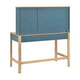 Liam Blue/Natural Writing Desk with Hutch by Homelegance at Eve Furniture
