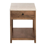 Liam Brown/Cream Side Table by Crestview at Eve Furniture