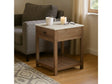 Liam Brown/Cream Side Table by Crestview at Eve Furniture