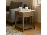 Liam Brown/Cream Side Table by Crestview at Eve Furniture