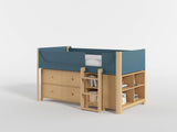 Liam Green/Natural Twin Low Loft Bed by Homelegance at Eve Furniture
