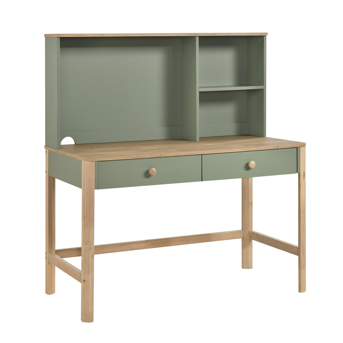 Liam Green/Natural Twin Low Loft Bed by Homelegance at Eve Furniture
