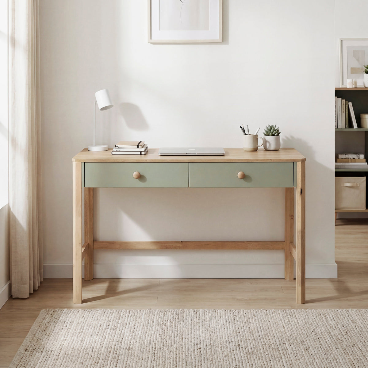 Liam Green/Natural Twin Low Loft Bed by Homelegance at Eve Furniture