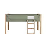 Liam Green/Natural Twin Low Loft Bed by Homelegance at Eve Furniture