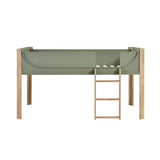 Liam Green/Natural Twin Low Loft Bed by Homelegance at Eve Furniture
