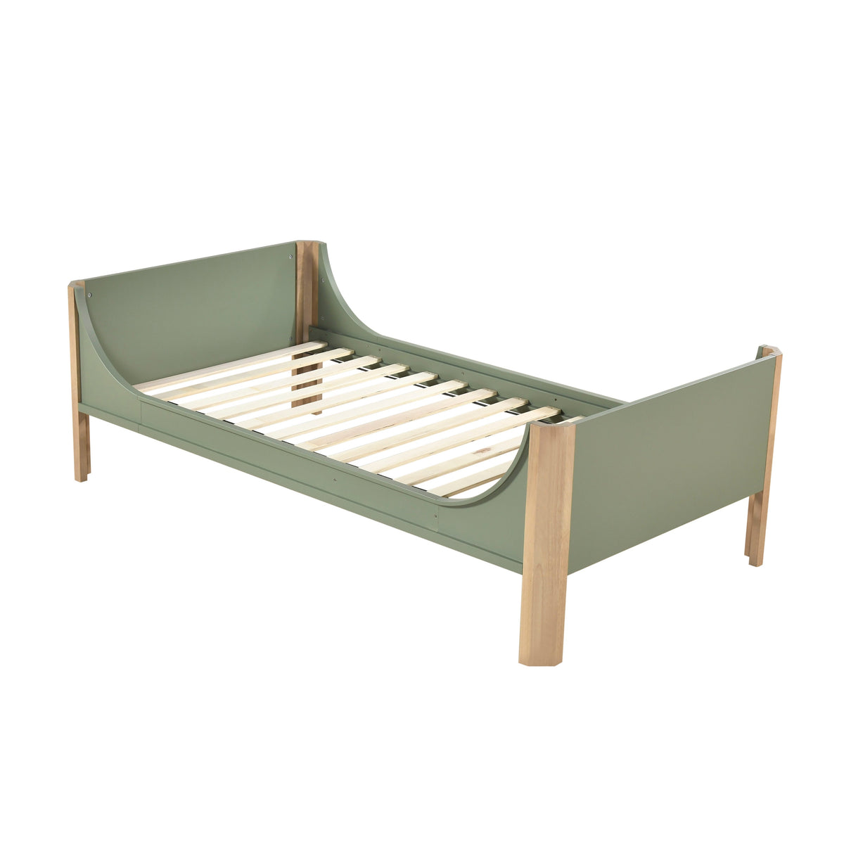 Liam Green/Natural Twin Platform Bed by Homelegance at Eve Furniture