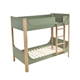 Liam Green/Natural Twin/Twin Bunk Bed by Homelegance at Eve Furniture