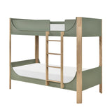 Liam Green/Natural Twin/Twin Bunk Bed by Homelegance at Eve Furniture