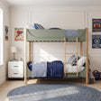 Liam Green/Natural Twin/Twin Bunk Bed by Homelegance at Eve Furniture
