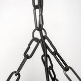 Liam I Black Wooden Bead Bowl-Style Four Bulb Chandelier by Mercana at Eve Furniture