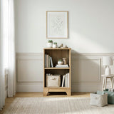 Liam Natural Bookcase with 2 Shelves by Homelegance at Eve Furniture