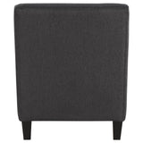 Liam Black Upholstered Sloped Arm Accent Club Chair