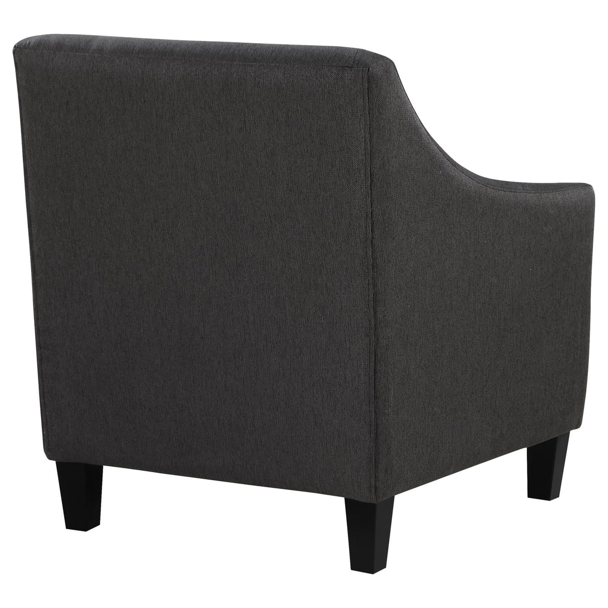 Liam Black Upholstered Sloped Arm Accent Club Chair