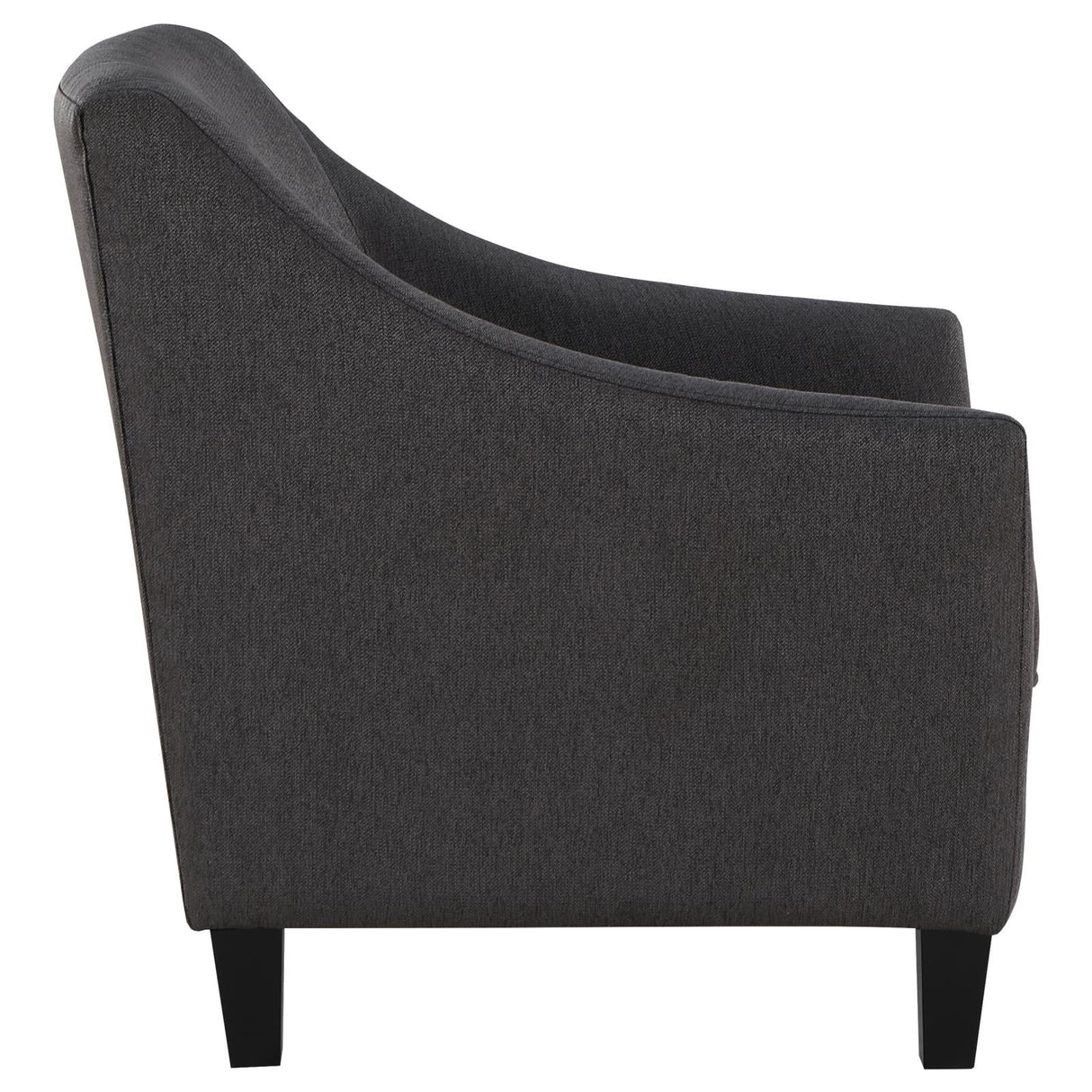 Liam Black Upholstered Sloped Arm Accent Club Chair