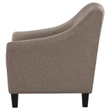 Liam Camel Upholstered Sloped Arm Accent Club Chair