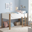Liam White/Natural Twin Low Loft Bed by Homelegance at Eve Furniture