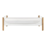 Liam White/Natural Twin Platform Bed by Homelegance at Eve Furniture