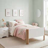 Liam White/Natural Twin Platform Bed by Homelegance at Eve Furniture